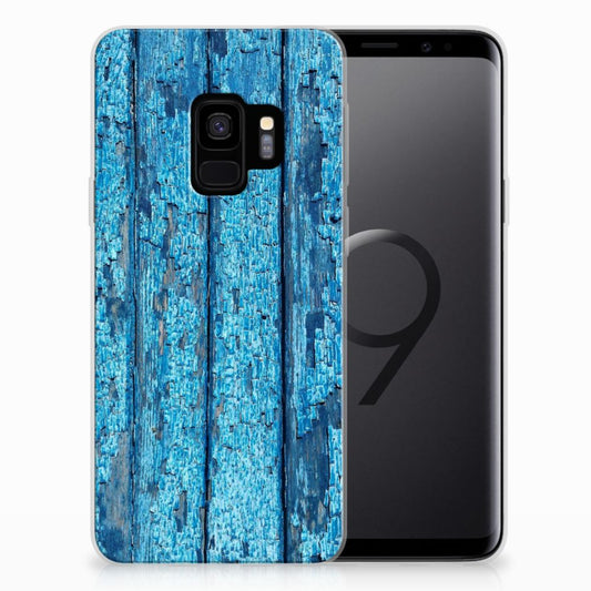 Samsung Galaxy S9 Bumper Hoesje Wood Blue