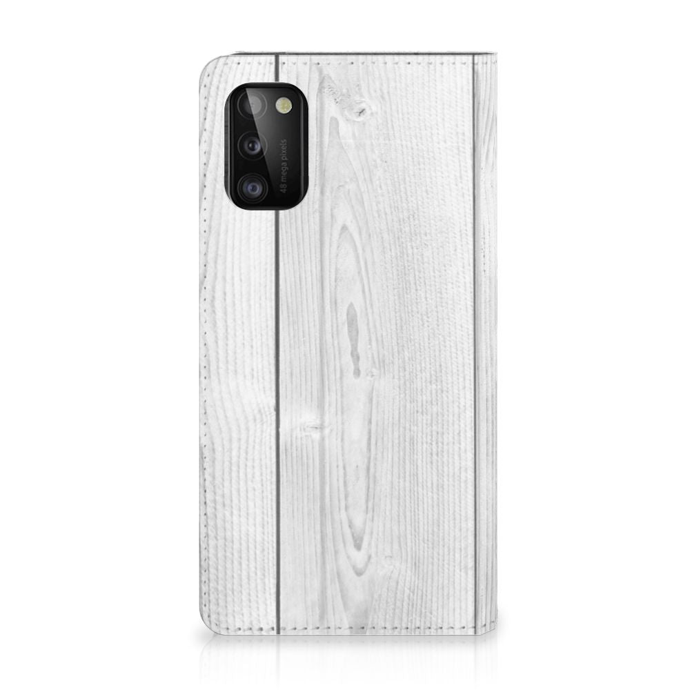 Samsung Galaxy A41 Book Wallet Case White Wood - B2C Telecom