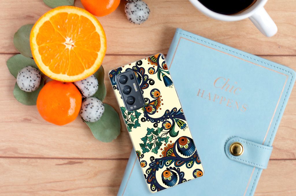 Siliconen Hoesje OPPO Find X3 Neo Barok Flower B2C Telecom