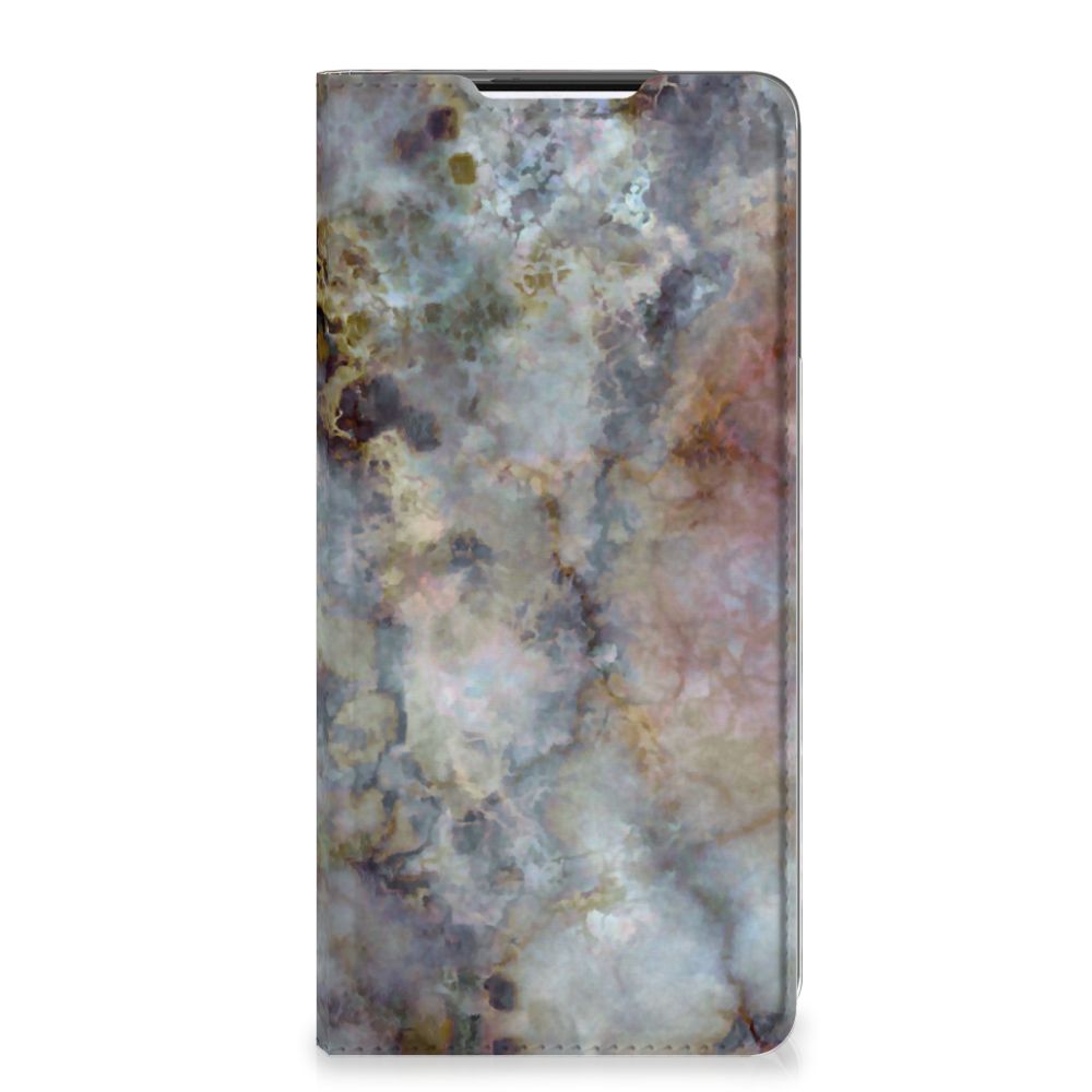 Samsung Galaxy S21 Plus Standcase Marmer Grijs - B2C Telecom