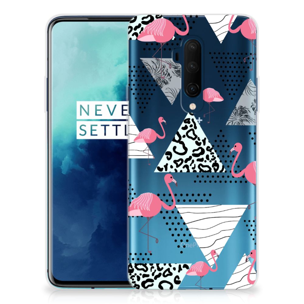 OnePlus 7T Pro TPU Hoesje Flamingo Triangle