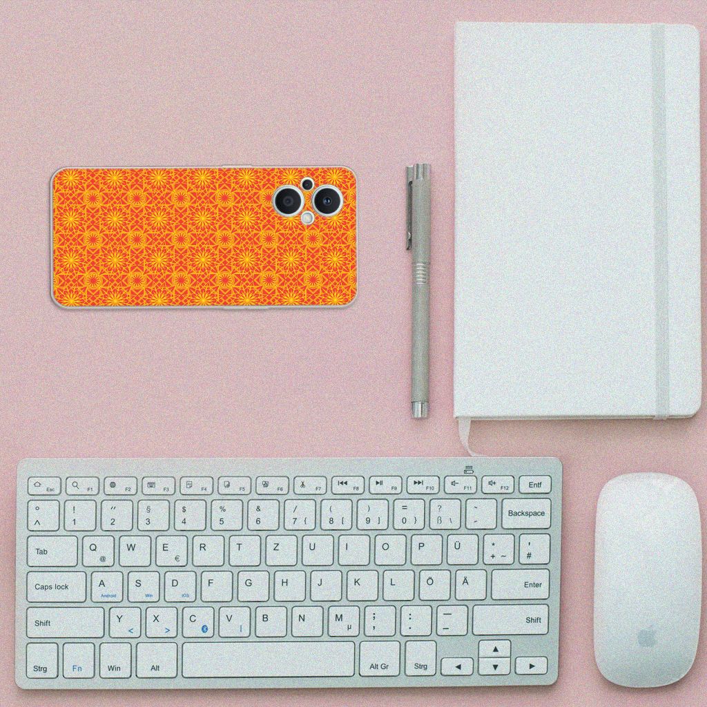 OPPO Reno8 Lite TPU bumper Batik Oranje B2C Telecom