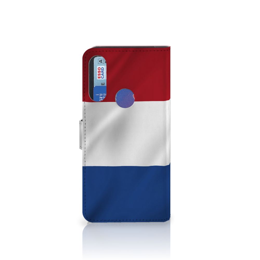 Alcatel 1S 2020 Bookstyle Case Nederlandse Vlag met artistiek design van de Nederlandse vlag
