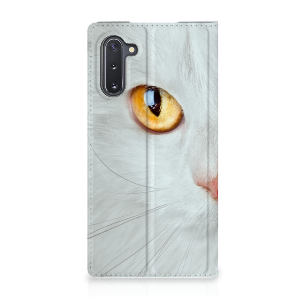 Samsung Galaxy Note 10 Hoesje maken Witte Kat