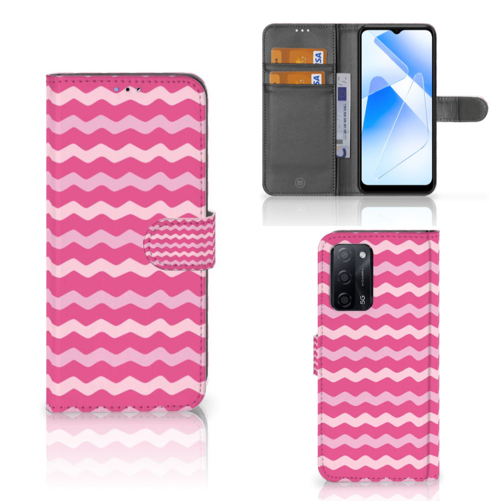 OPPO A16/A16s/A54s Telefoon Hoesje Waves Pink