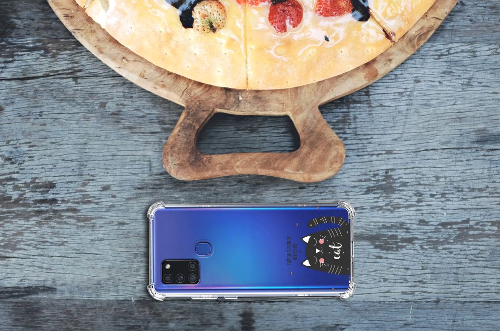 Samsung Galaxy A21s Stevig Bumper Hoesje Cat Good Day B2C Telecom