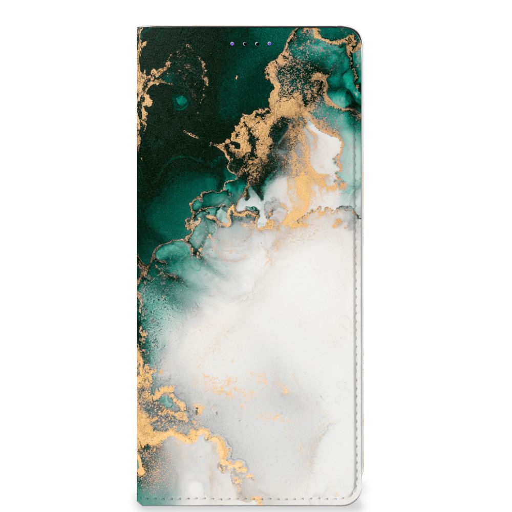 Standcase voor Samsung Galaxy A22 5G Marmer Groen - B2C Telecom