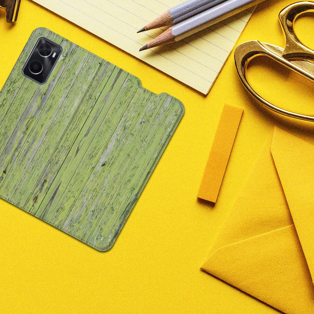 OPPO A96 | A76 Book Wallet Case Green Wood - B2C Telecom