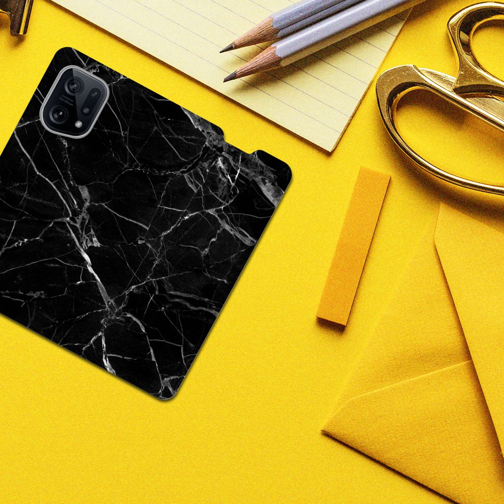 OPPO Find X5 Standcase Marmer Zwart - Origineel Cadeau Vader - B2C Telecom