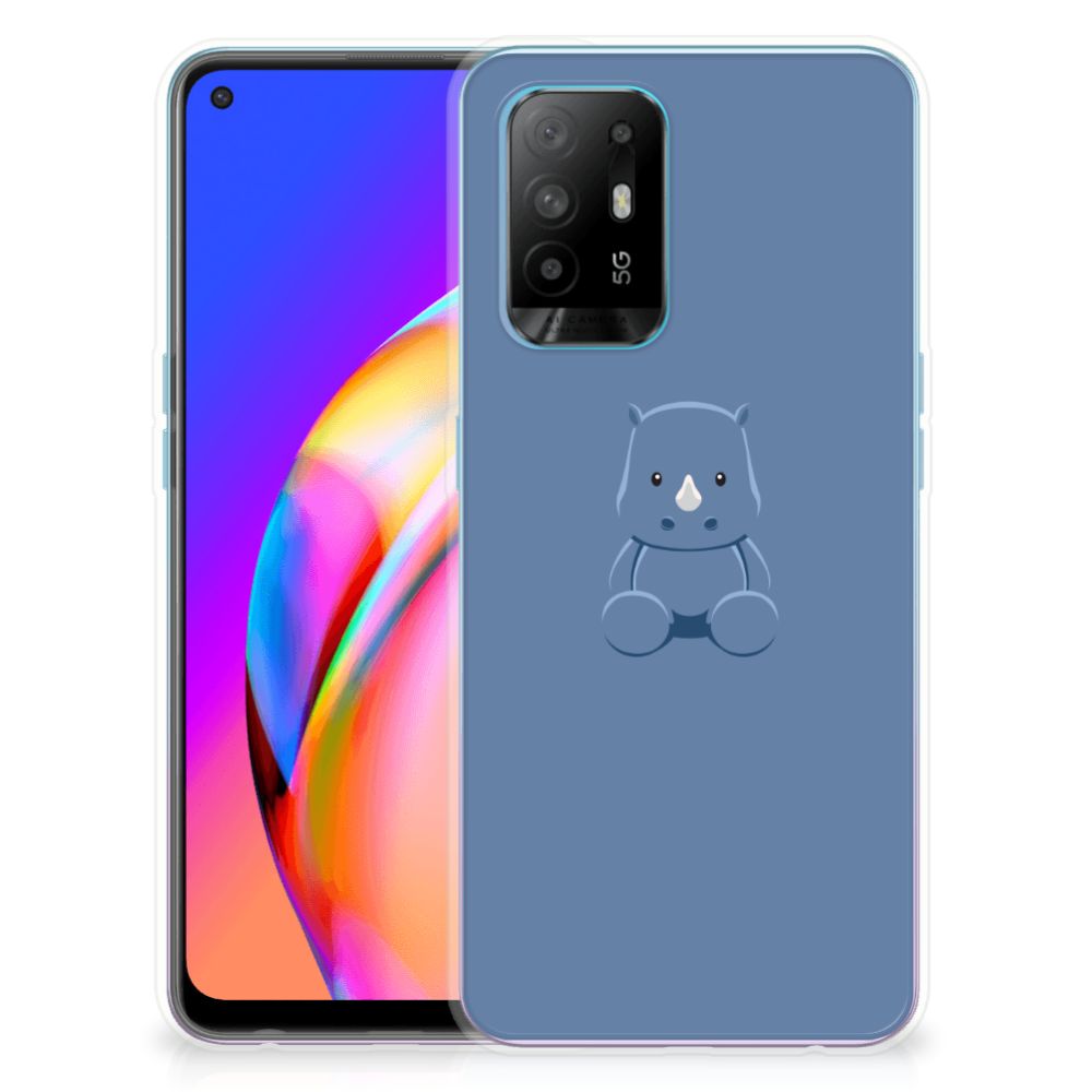 OPPO A94 5G | Reno5 Z Telefoonhoesje met Naam Baby Rhino