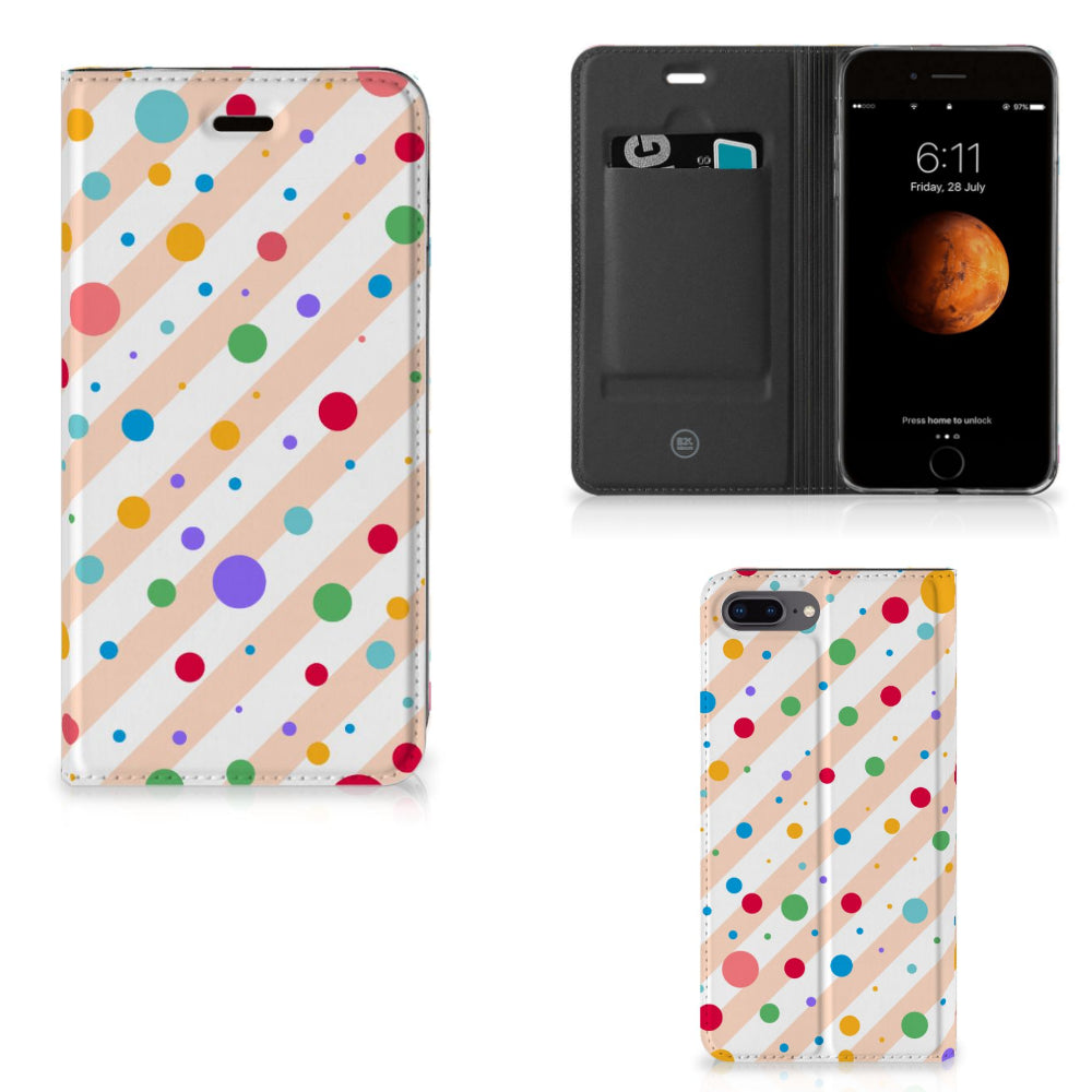 Apple iPhone 7 Plus | 8 Plus Hoesje met Magneet Dots