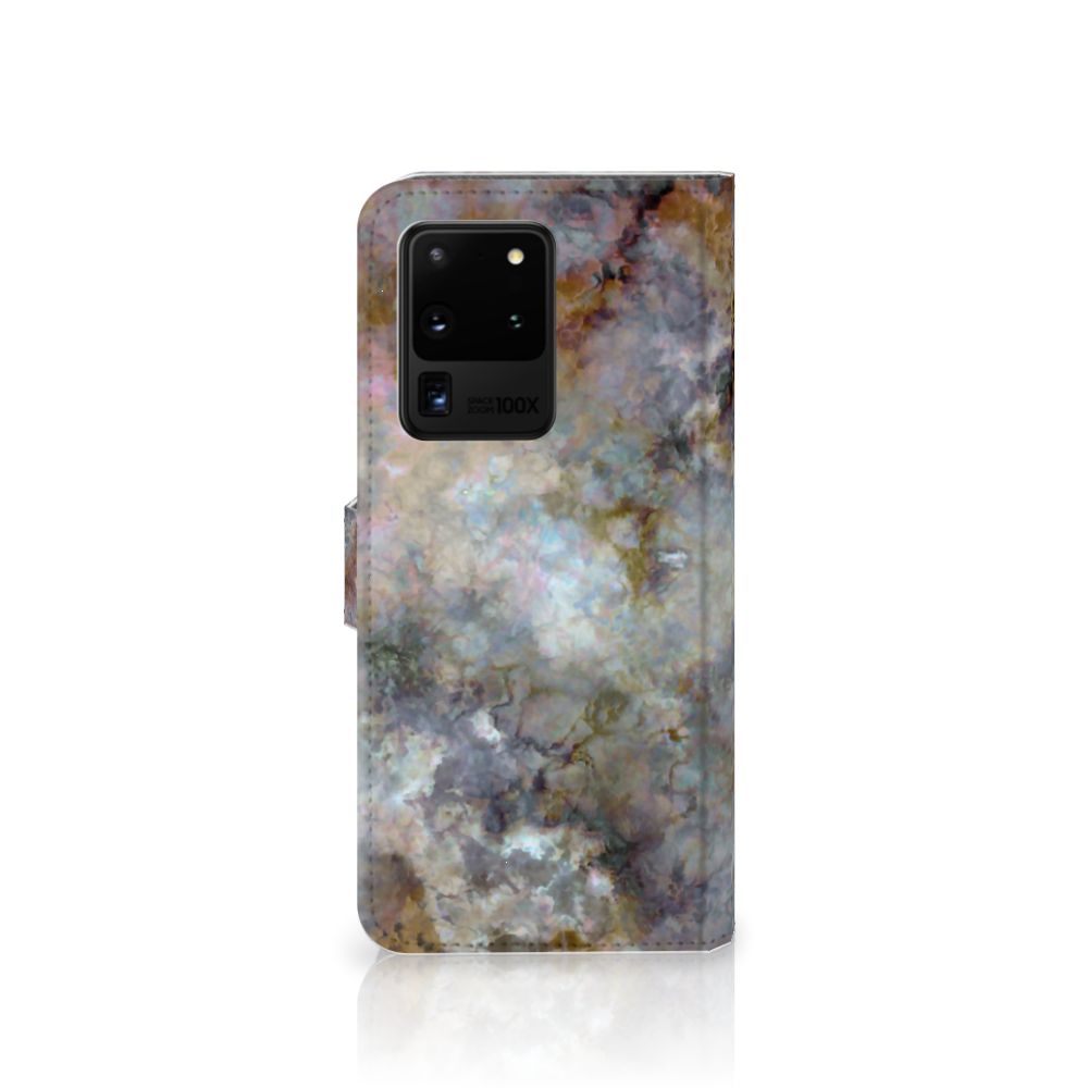 Samsung Galaxy S20 Ultra Bookcase Marmer Grijs