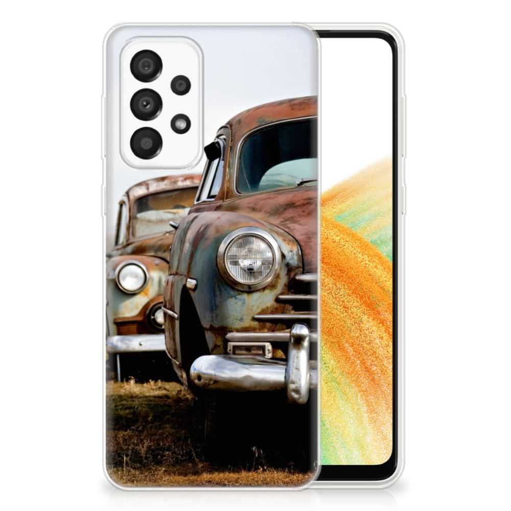 Samsung Galaxy A33 5G Siliconen Hoesje met foto Vintage Auto B2C Telecom