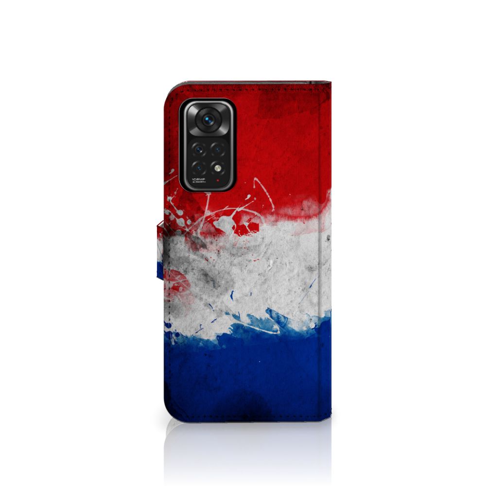 Xiaomi Redmi Note 11 Pro 5G/4G Bookstyle Case Nederland met artistiek ontwerp van de Nederlandse vlag.