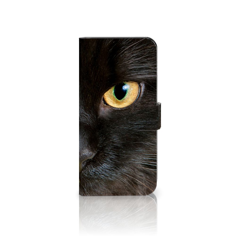 Motorola Moto G53 Telefoonhoesje met Pasjes Zwarte Kat