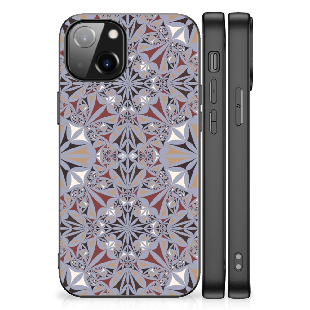 Apple iPhone 13 Marmeren Print Telefoonhoesje Flower Tiles B2C Telecom