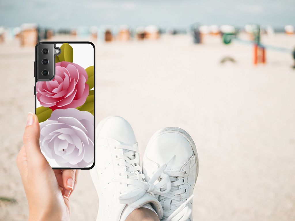 Samsung Galaxy S21 Plus Bloemen Hoesje Roses B2C Telecom