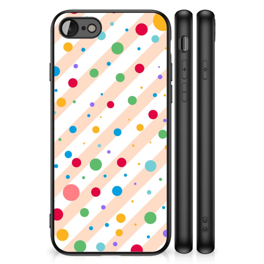 iPhone SE 2022 | SE 2020 | 7/8 Back Case Dots with colorful polka dots design and slim profile for Apple iPhone.