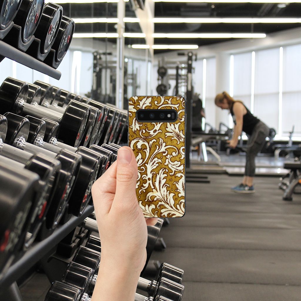 Hoesje TPU Samsung Galaxy S10 Barok Goud B2C Telecom