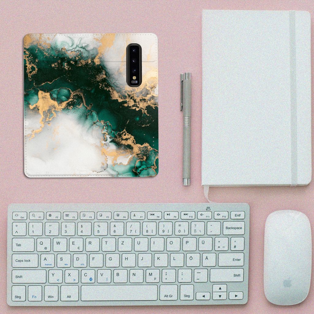 Standcase voor Samsung Galaxy S10 Marmer Groen - B2C Telecom