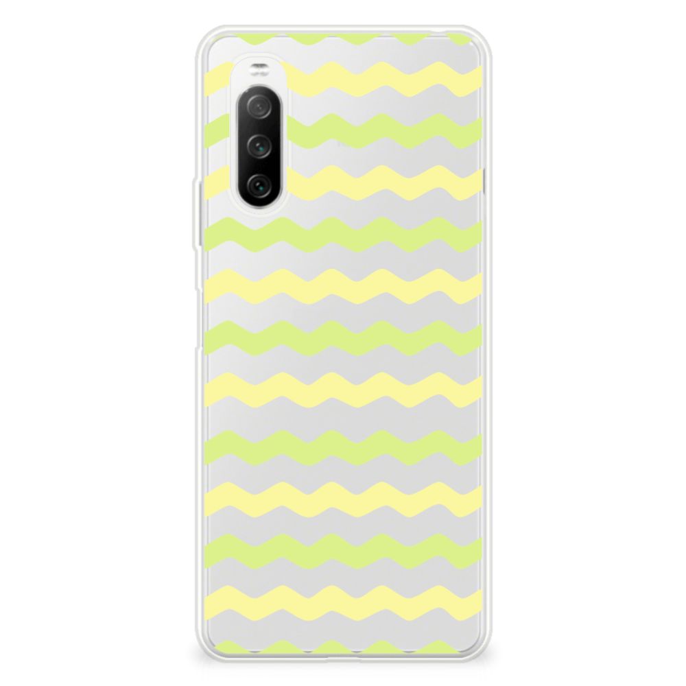 Sony Xperia 10 III TPU bumper Waves Yellow