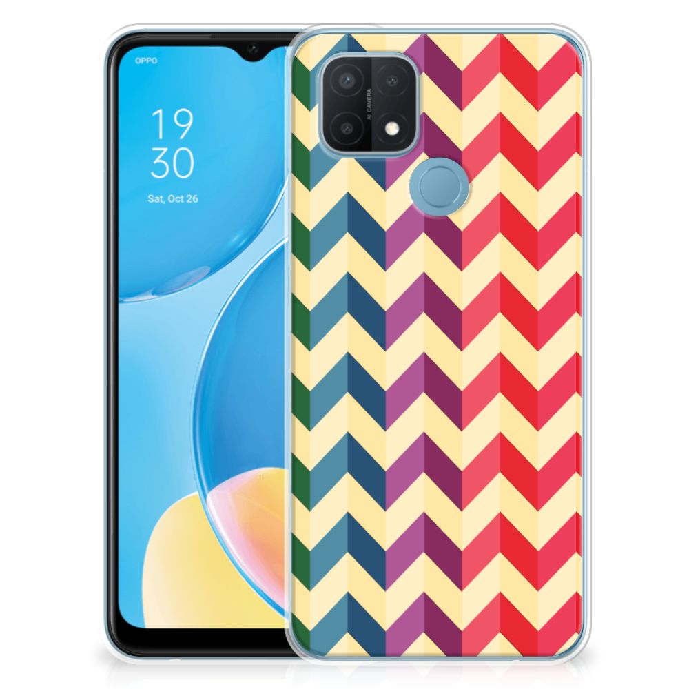 OPPO A15 TPU bumper Zigzag Multi Color B2C Telecom