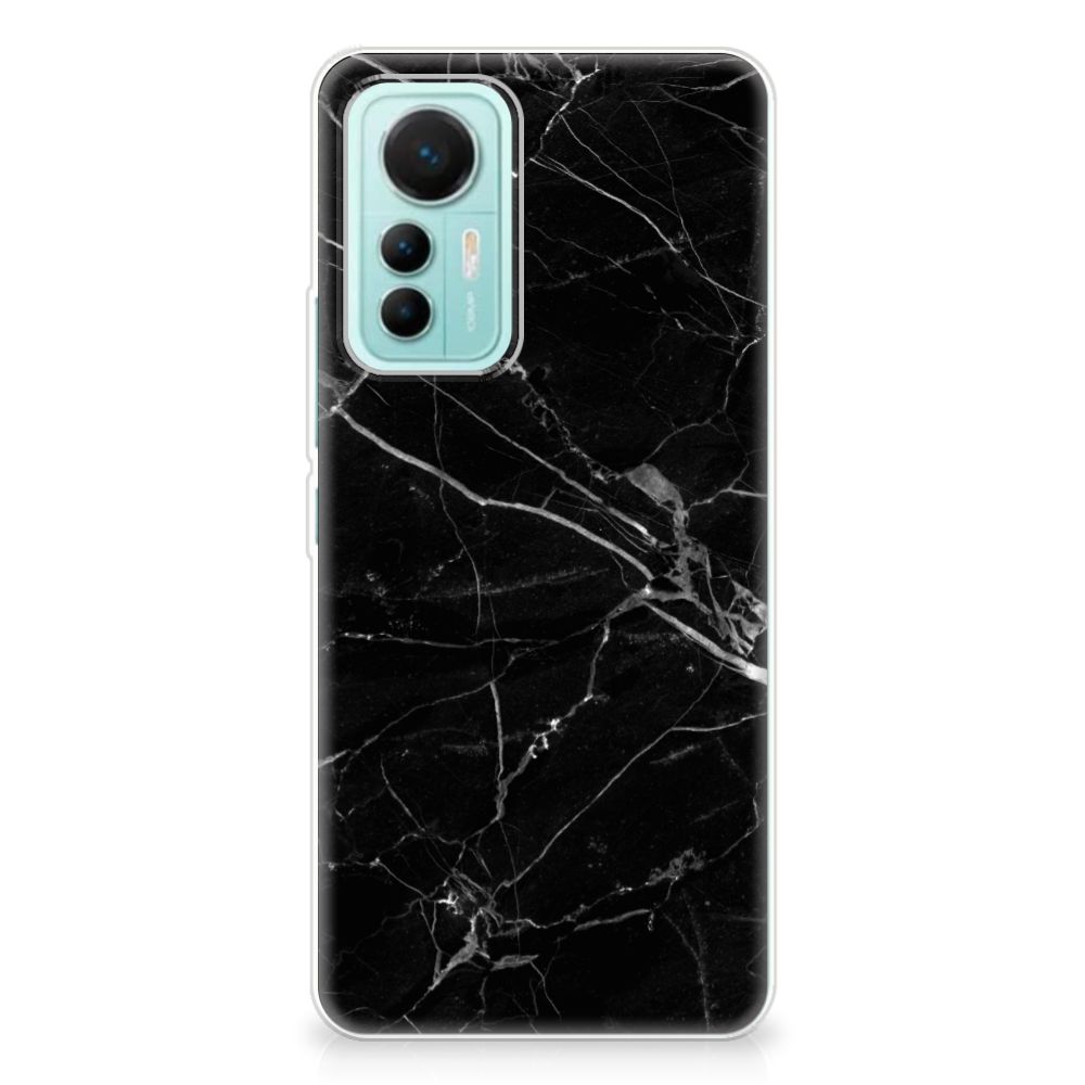 Xiaomi 12 Lite TPU Siliconen Hoesje Marmer Zwart - Origineel Cadeau Vader B2C Telecom