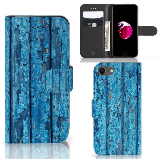 iPhone 7 | 8 | SE (2020) | SE (2022) Book Style Case Wood Blue