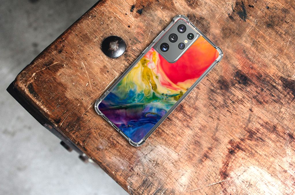 Back Cover Samsung Galaxy S21 Ultra Watercolor Dark B2C Telecom