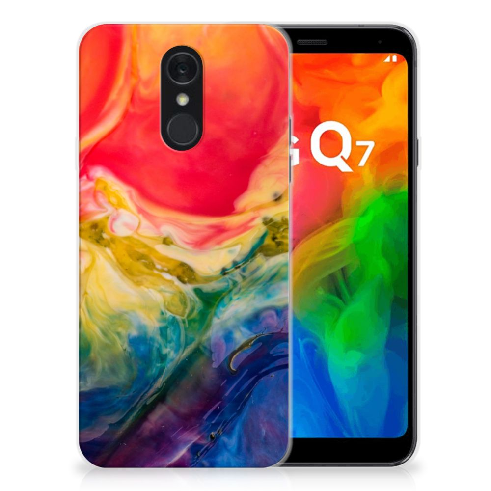 Hoesje maken LG Q7 Watercolor Dark