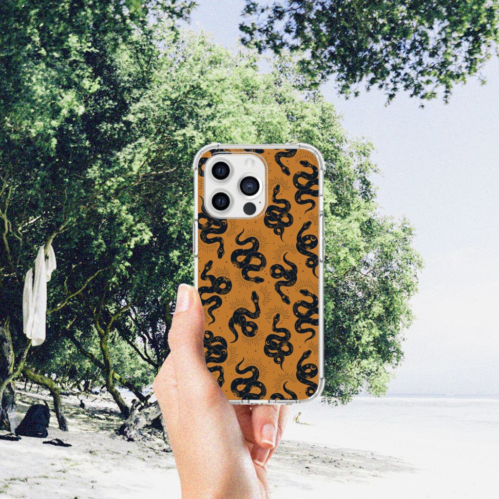 Case Anti-shock voor iPhone 13 Pro Max Snakes met slangenpatroon, perfect voor een unieke stijl!