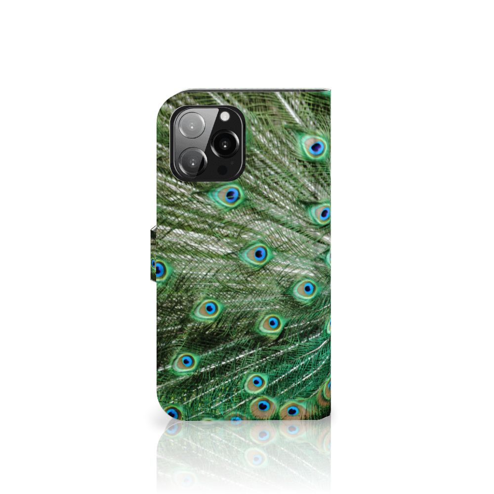iPhone 13 Pro Max Telefoonhoesje met Pasjes Pauw