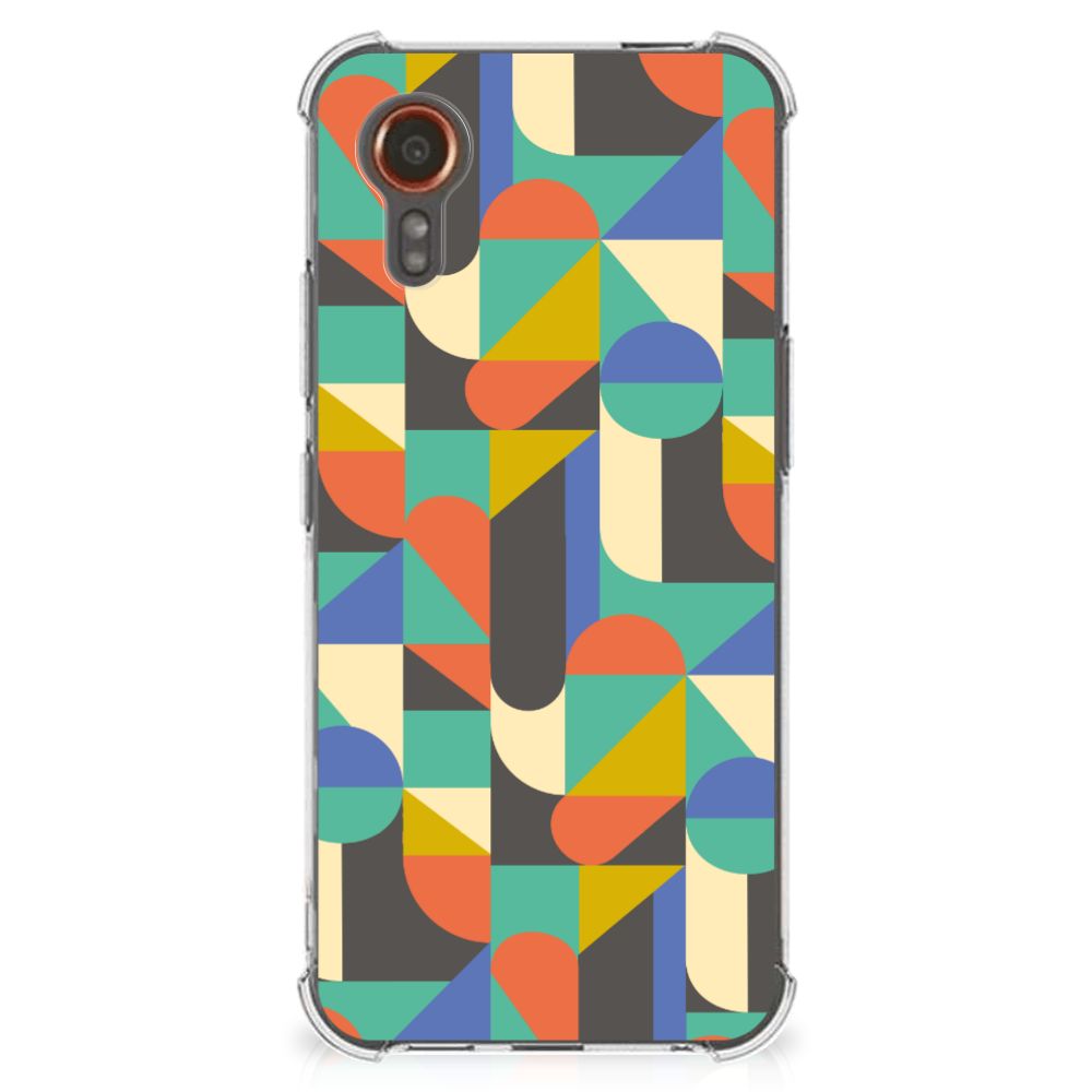 Samsung Galaxy Xcover 7 Doorzichtige Silicone Hoesje Funky Retro