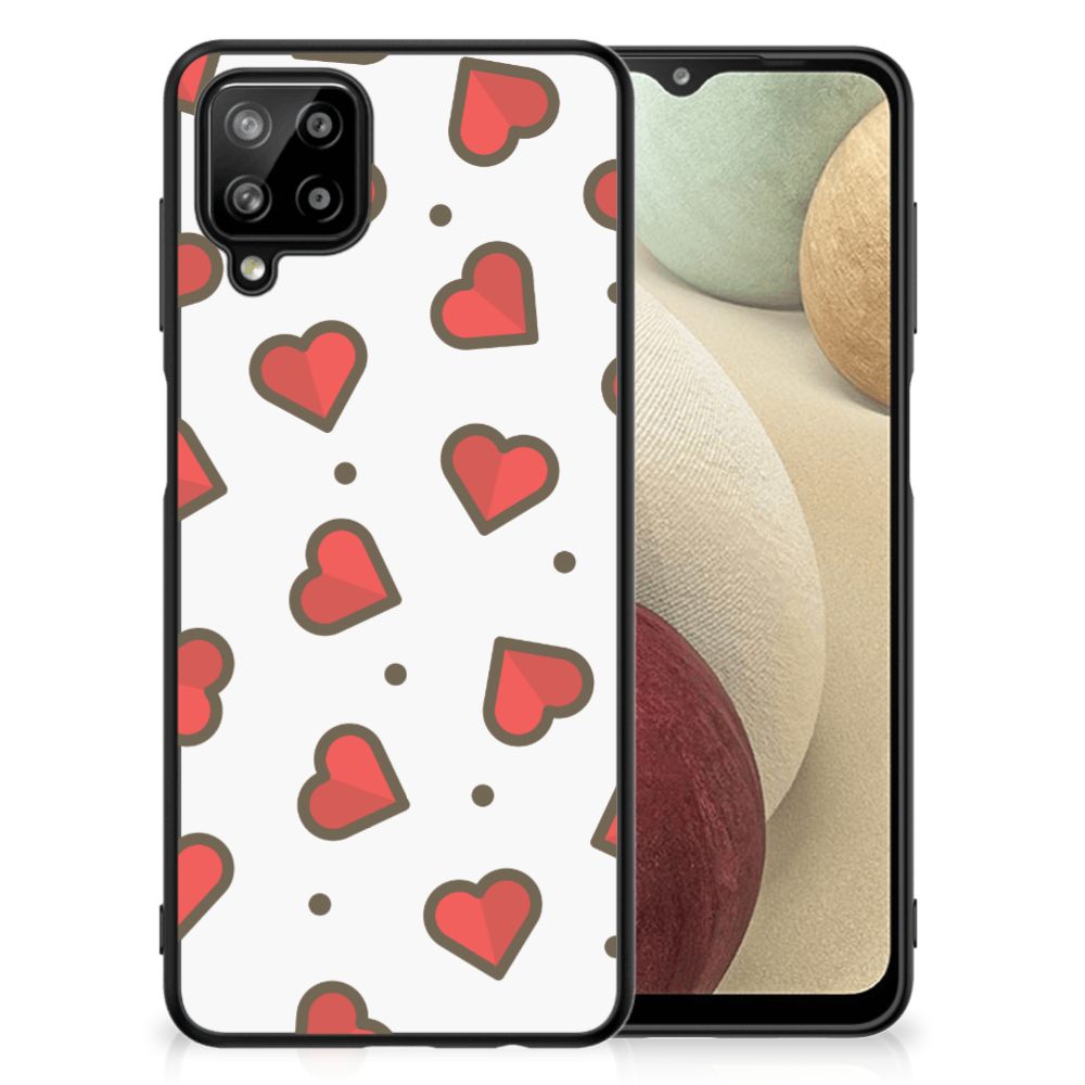 Samsung Galaxy A12 Back Case Hearts