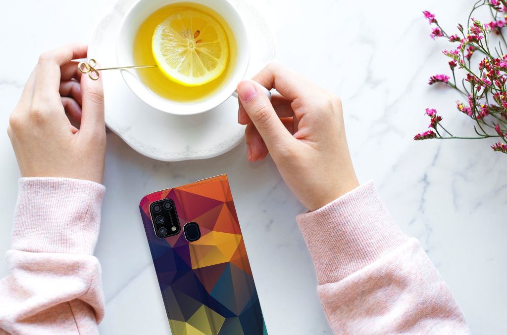 Samsung Galaxy M31 Stand Case Polygon Color - B2C Telecom