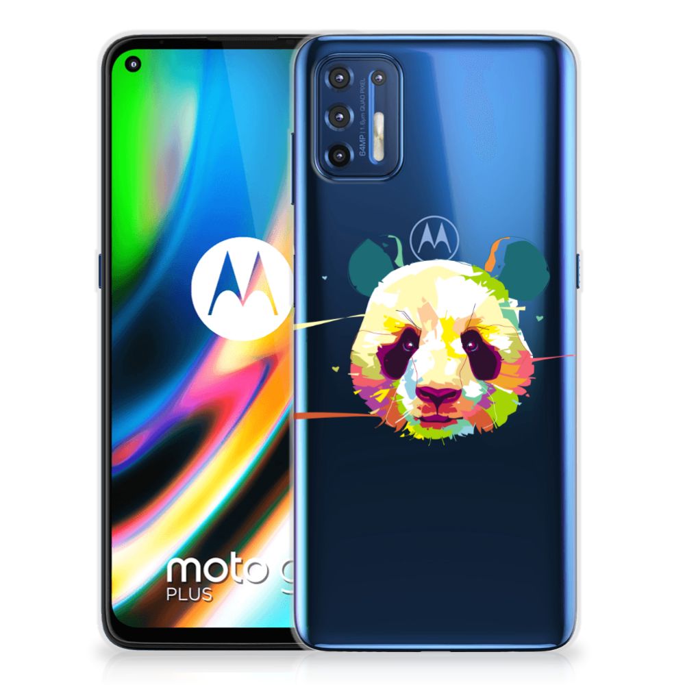 Motorola Moto G9 Plus Telefoonhoesje met Naam Panda Color B2C Telecom