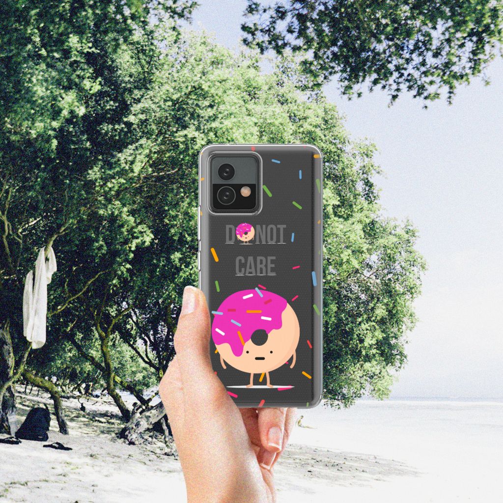 Motorola Moto G72 Siliconen Case Donut Roze B2C Telecom