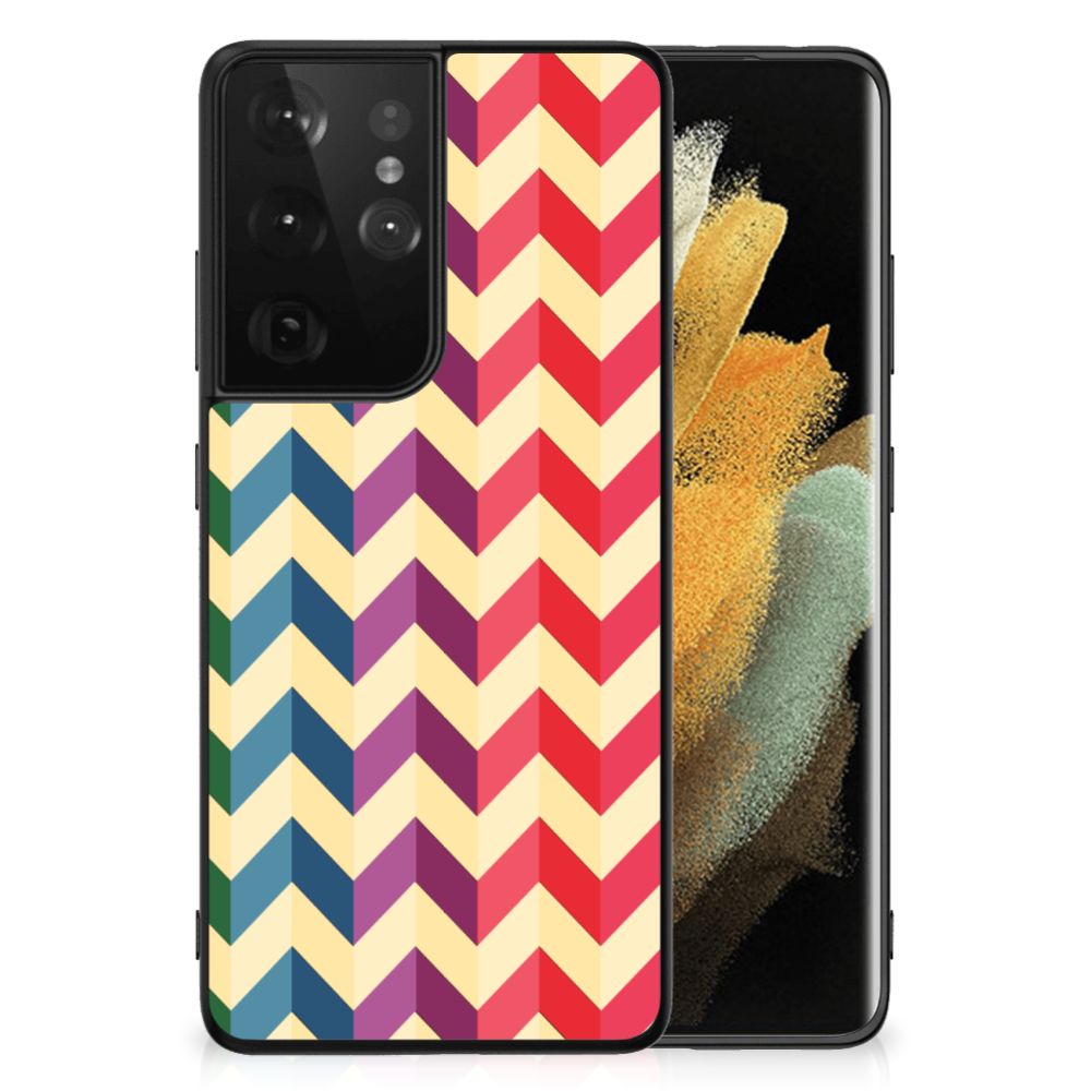 Samsung Galaxy S21 Ultra Back Case Zigzag Multi Color B2C Telecom