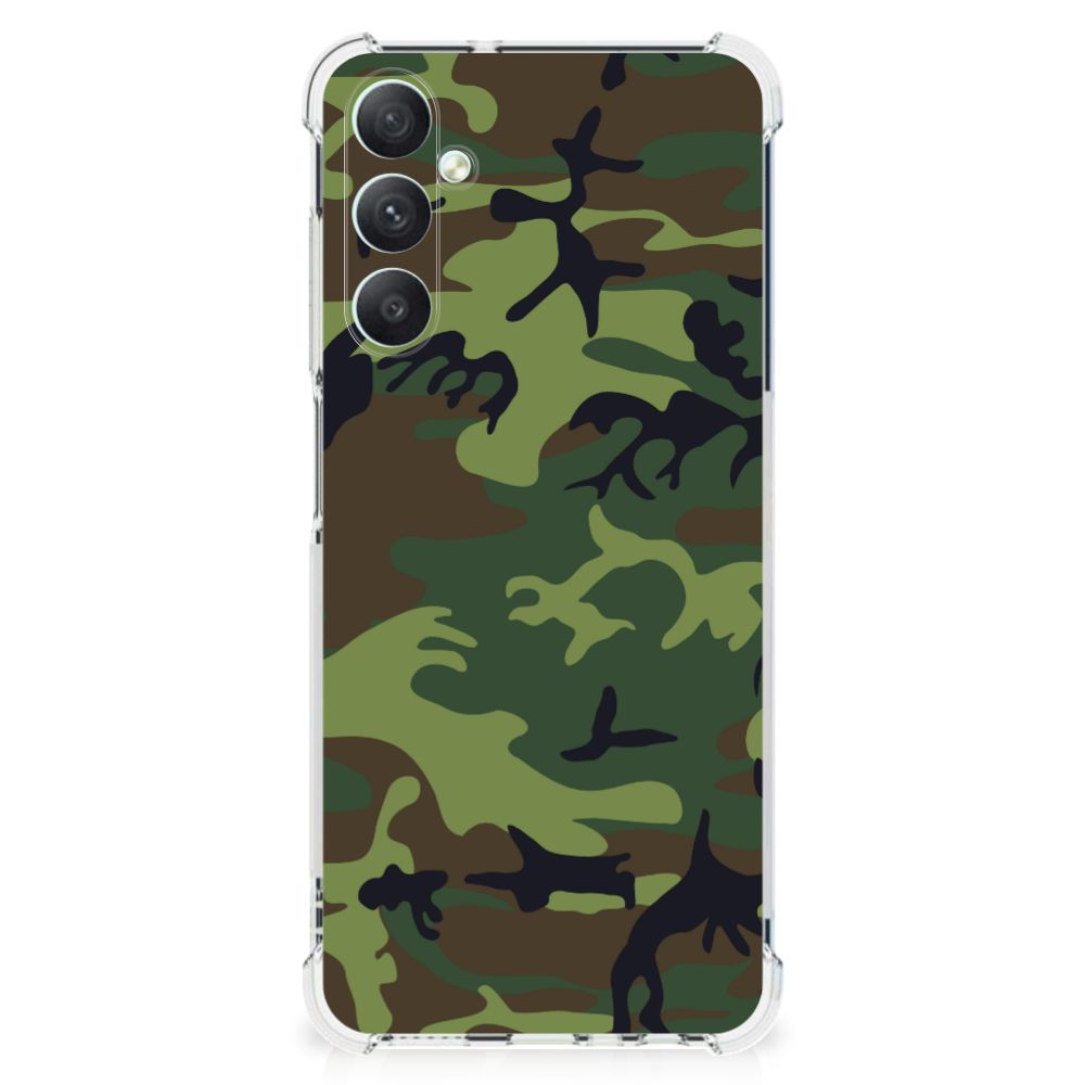 Samsung Galaxy A05s Doorzichtige Silicone Hoesje Army Dark B2C Telecom