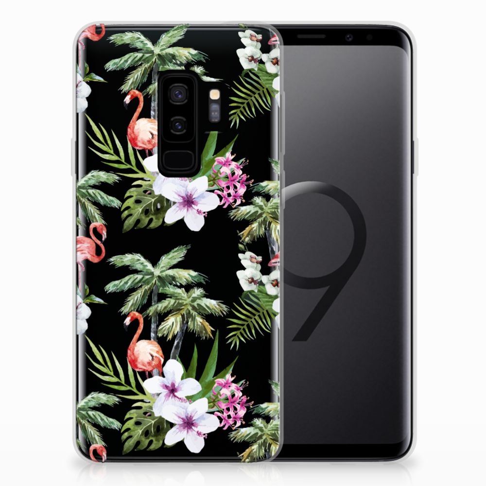 Samsung Galaxy S9 Plus TPU Hoesje Flamingo Palms