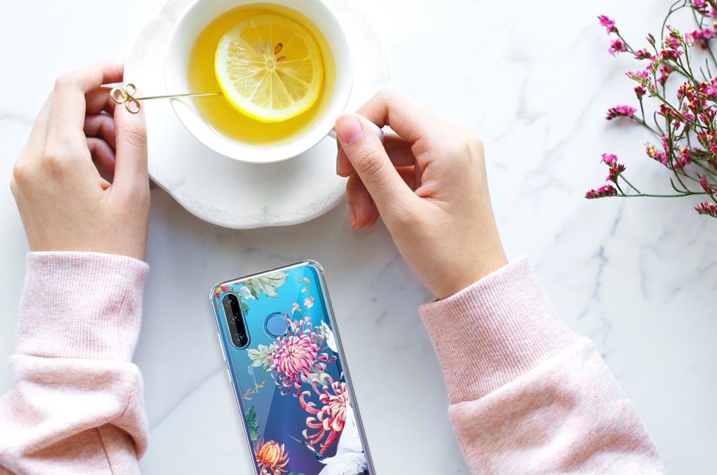 Huawei P30 Lite Case Anti-shock Bird Flowers