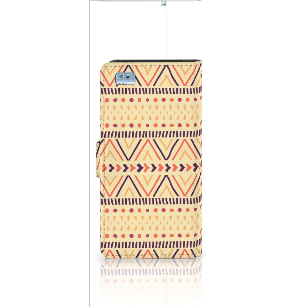 Huawei Ascend P8 Lite Telefoon Hoesje Aztec Yellow
