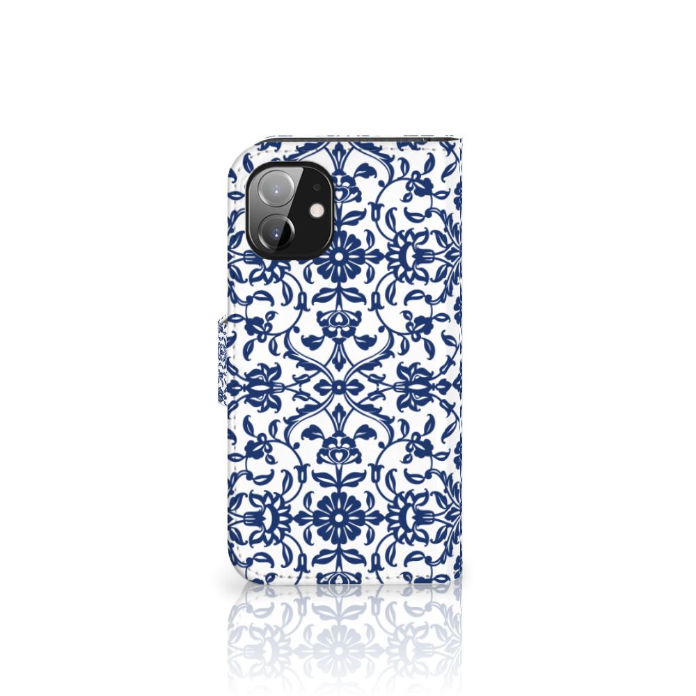 Apple iPhone 12 Mini Hoesje Flower Blue