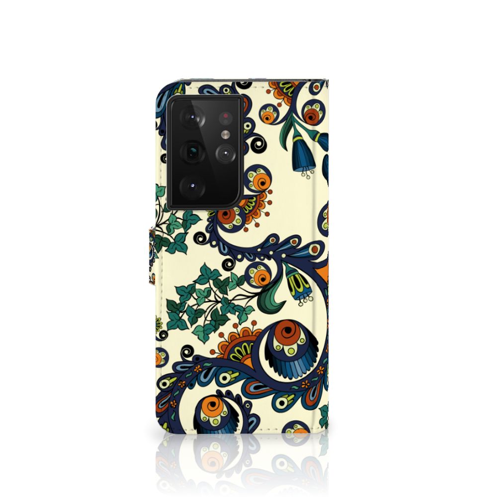 Wallet Case Samsung Galaxy S21 Ultra Barok Flower