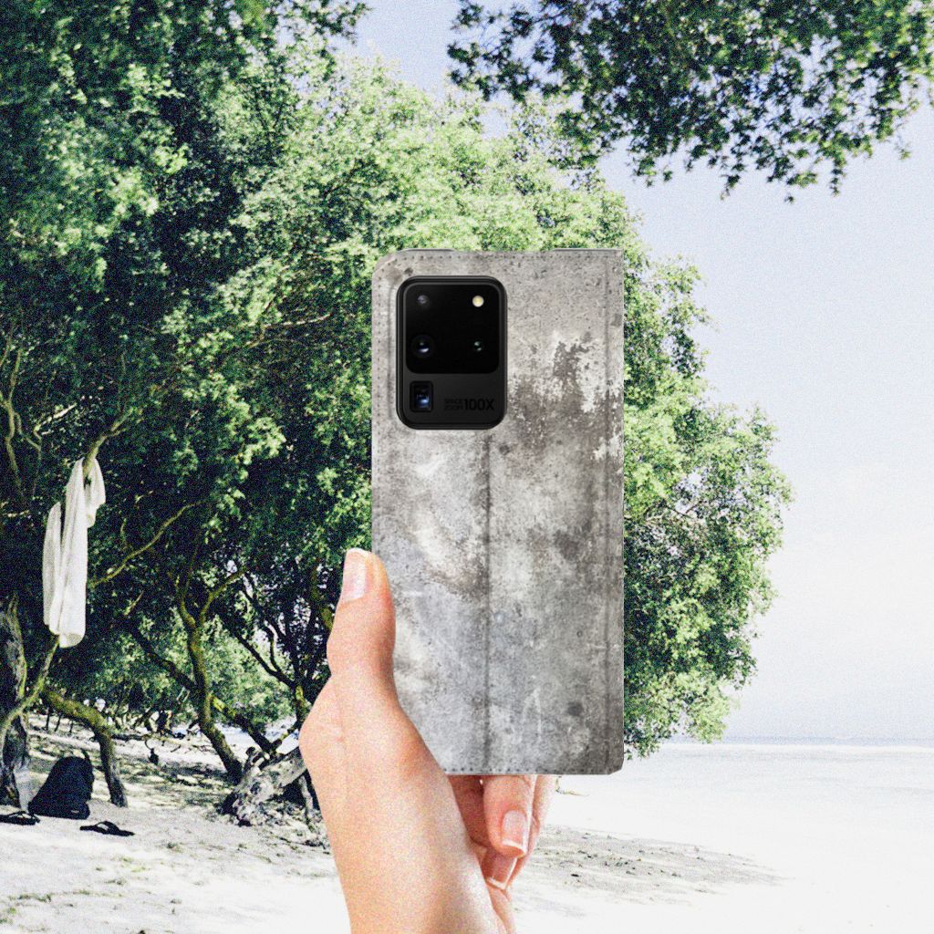 Samsung Galaxy S20 Ultra Standcase Beton Print - B2C Telecom