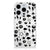 Silicone Back Case iPhone 15 Pro Max Silver Punk met unieke zwart-witte ontwerpen zoals sterren, donder en schaduw.