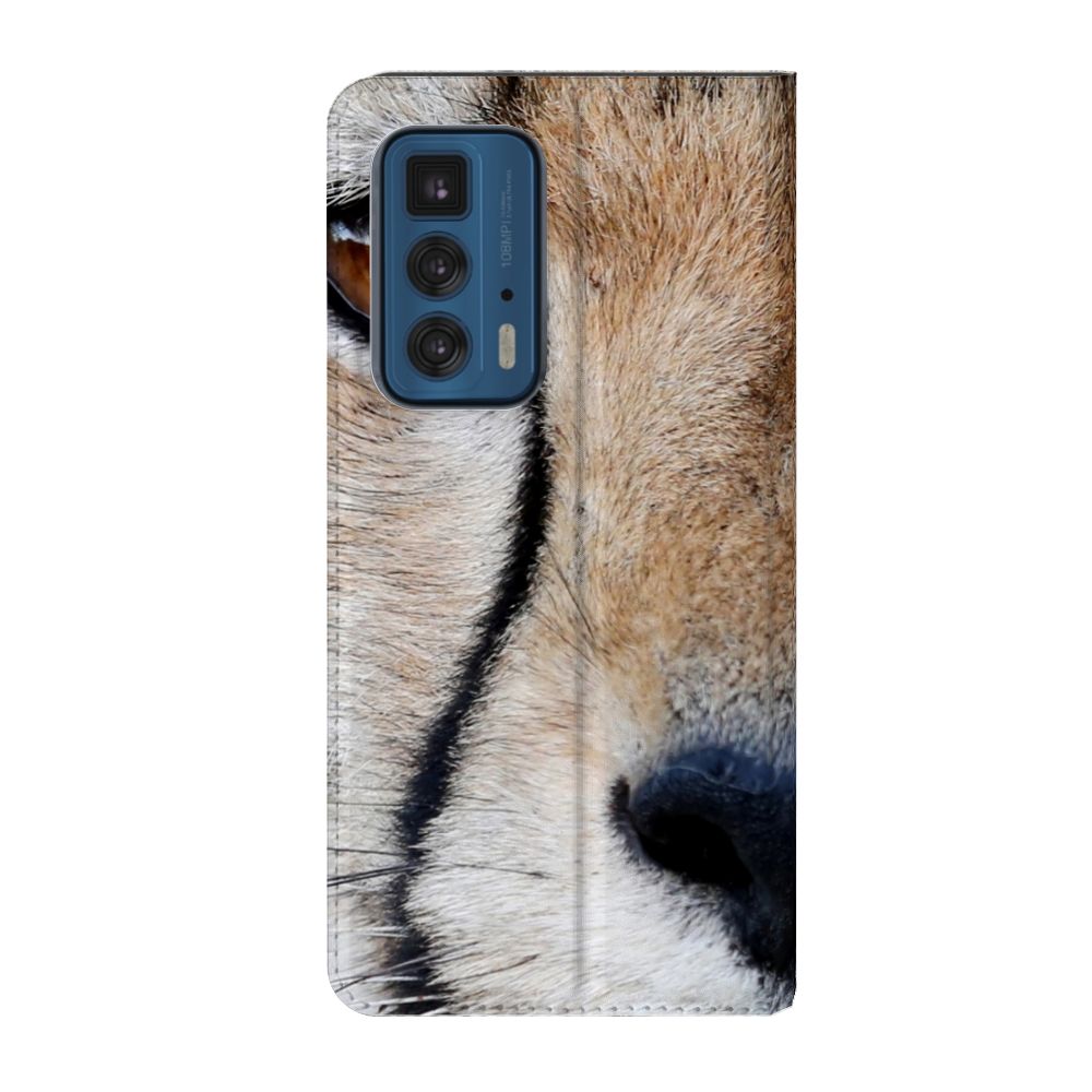 Motorola Edge 20 Pro Hoesje maken Cheetah met close-up van jachtluipaard hoofdfoto
