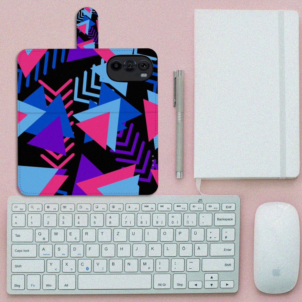Motorola Edge 30 Pro Book Case Funky Triangle