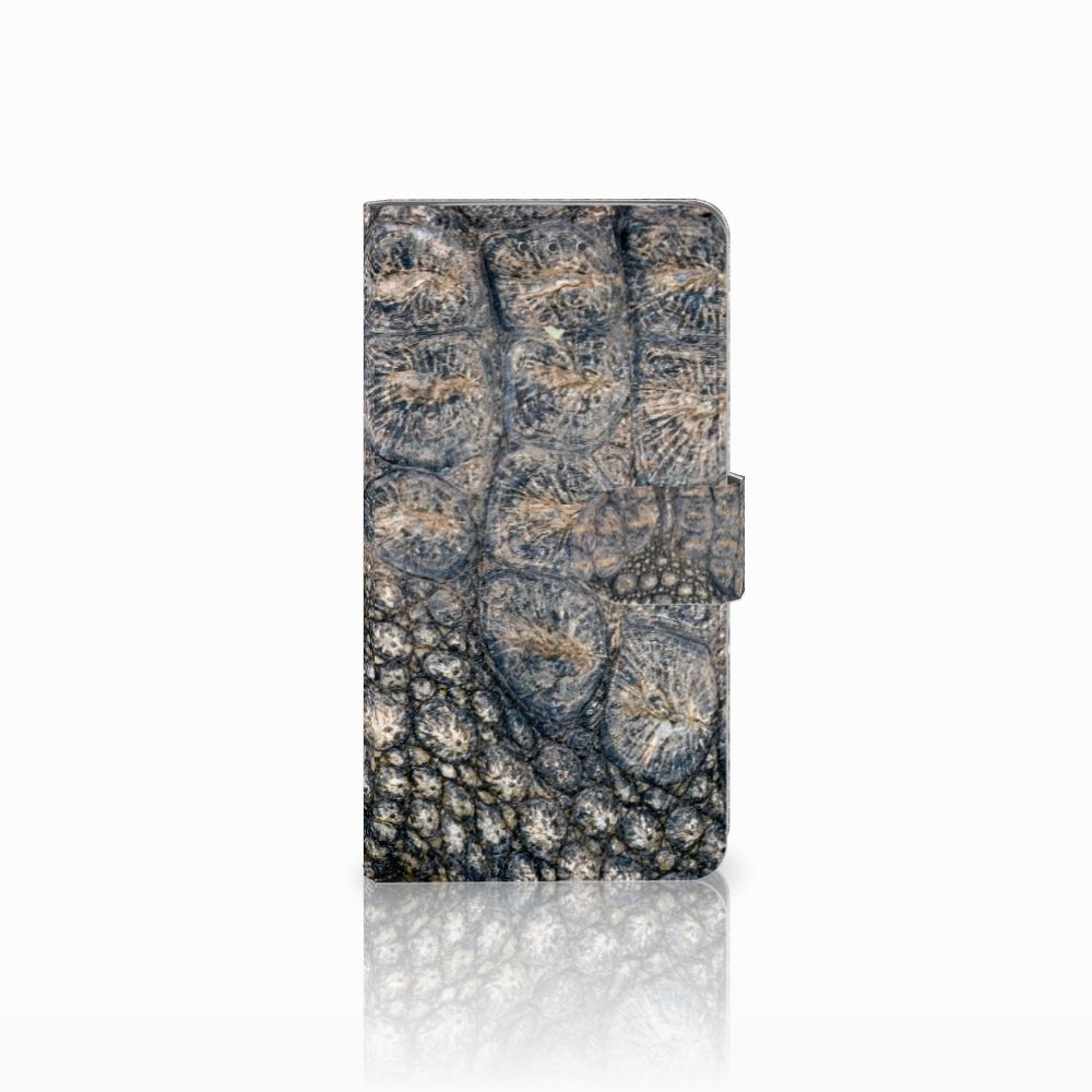 Samsung Galaxy J7 2016 Telefoonhoesje met Pasjes Krokodillenprint