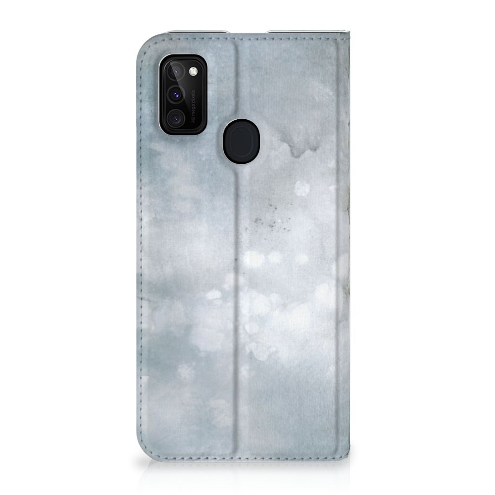 Bookcase Samsung Galaxy M30s | M21 Painting Grey - B2C Telecom